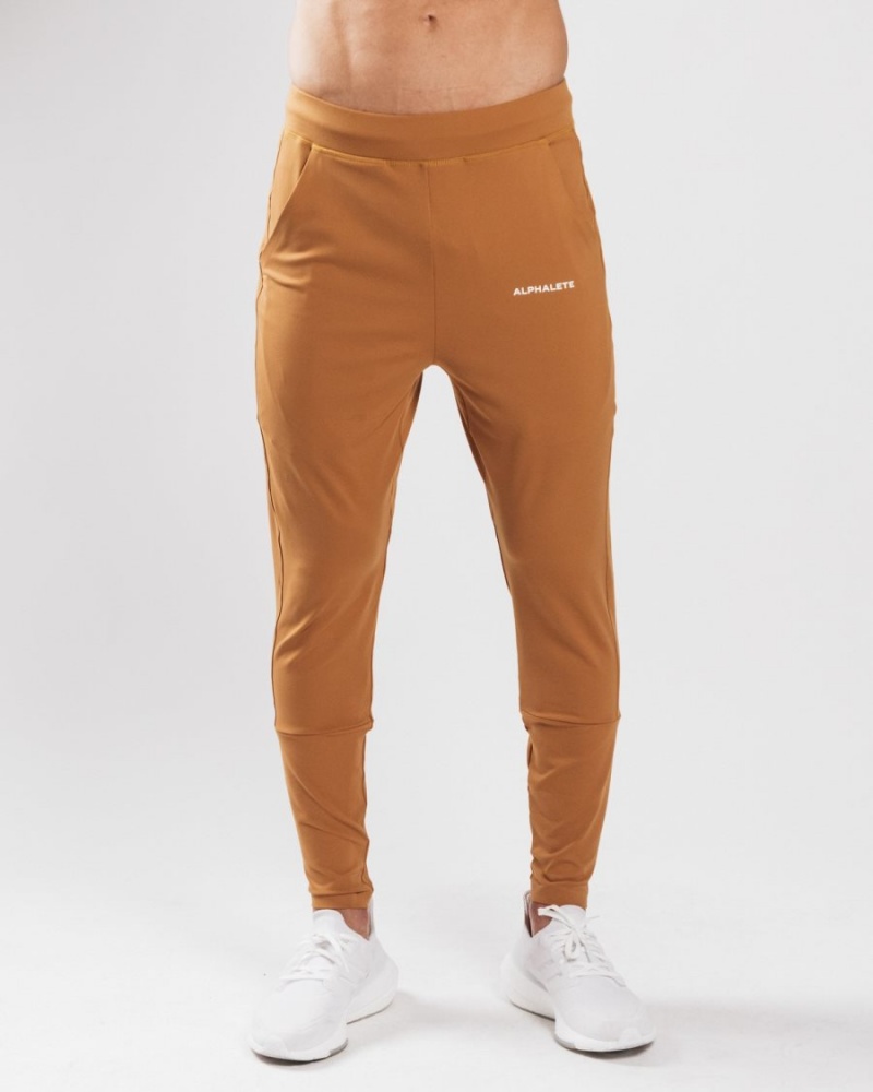 Pantalon Jogging Alphalete Trace Jogger Camel Homme | TGE-81886034