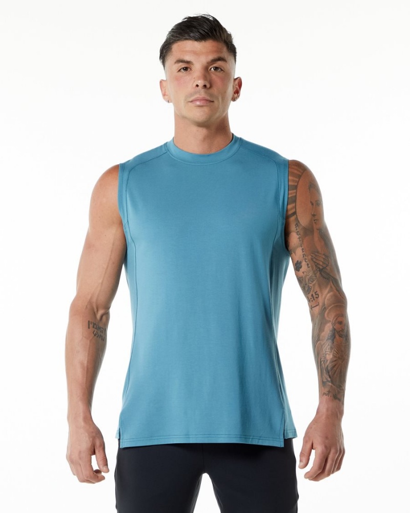 Debardeur Alphalete Evo Tank Bleu Homme | PIN-38211945