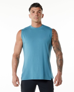 Debardeur Alphalete Evo Tank Bleu Homme | PIN-38211945