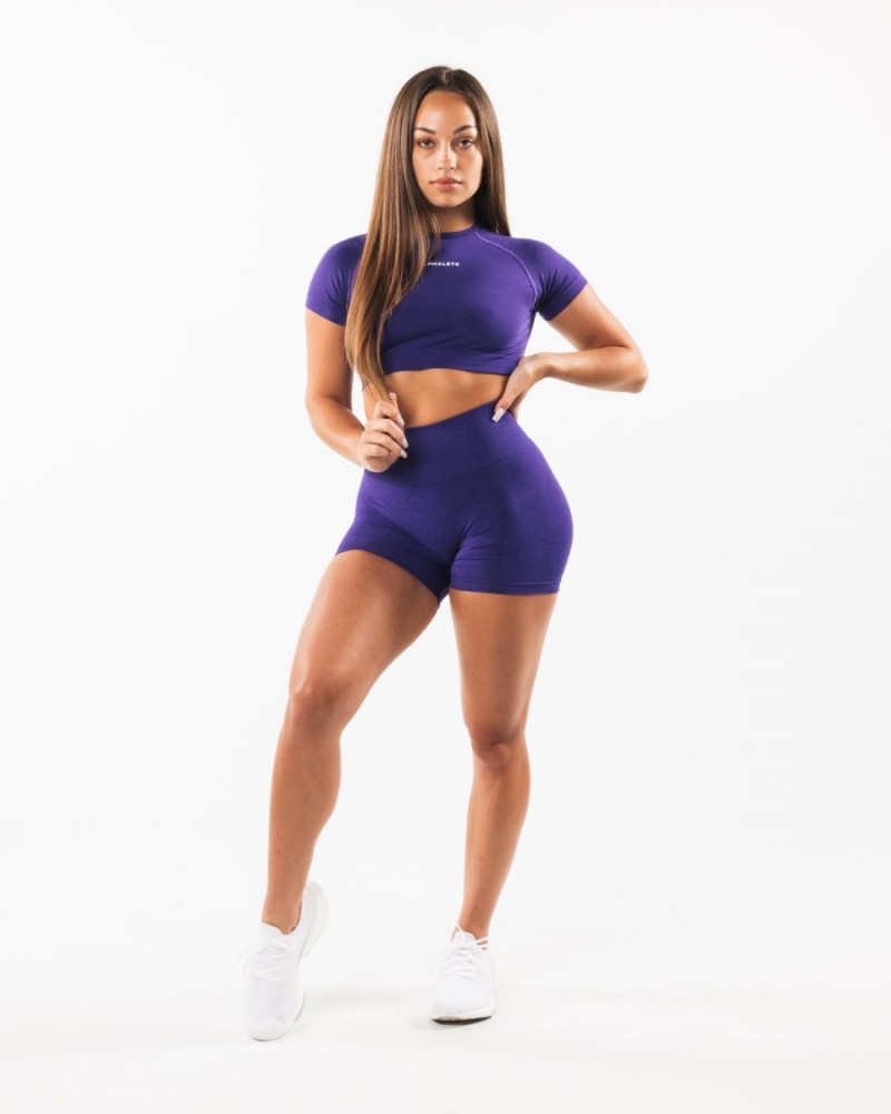 Short Alphalete Amplify Corta 4.5" Violette Femme | YON-59248061