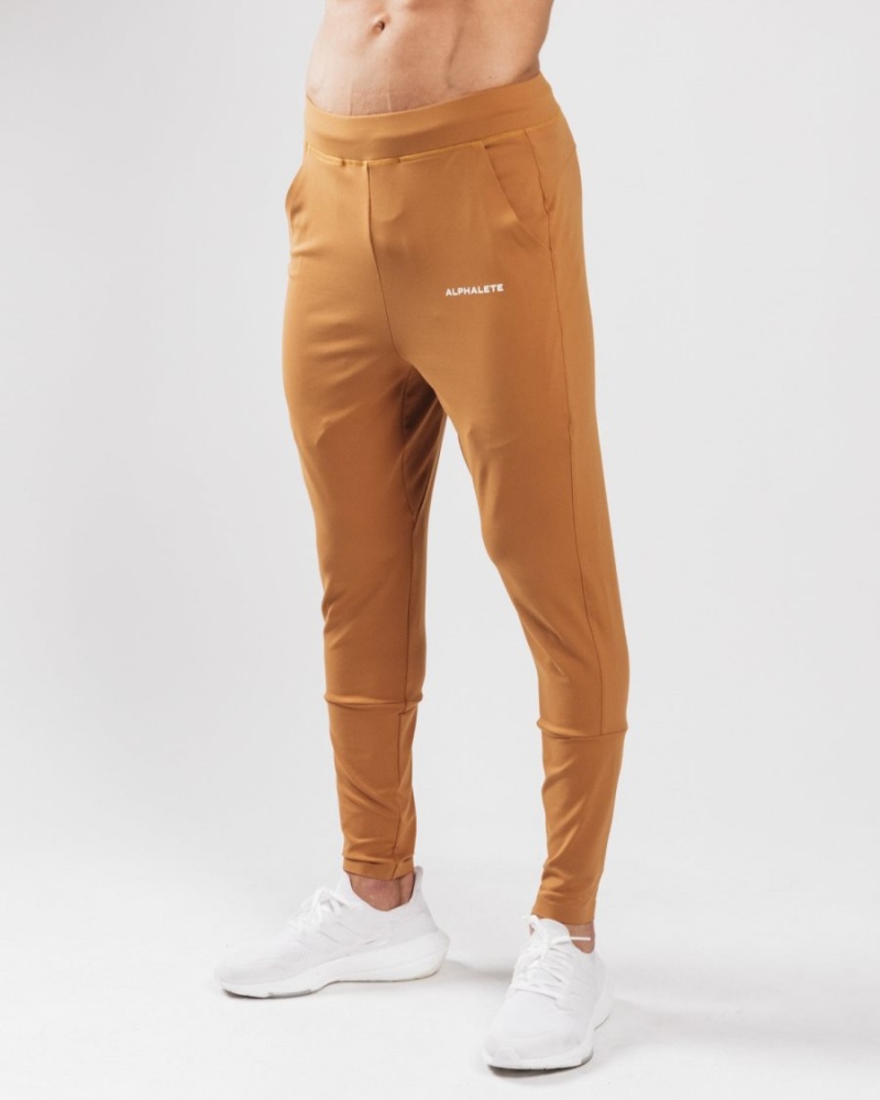 Pantalon Jogging Alphalete Trace Jogger Camel Homme | TGE-81886034