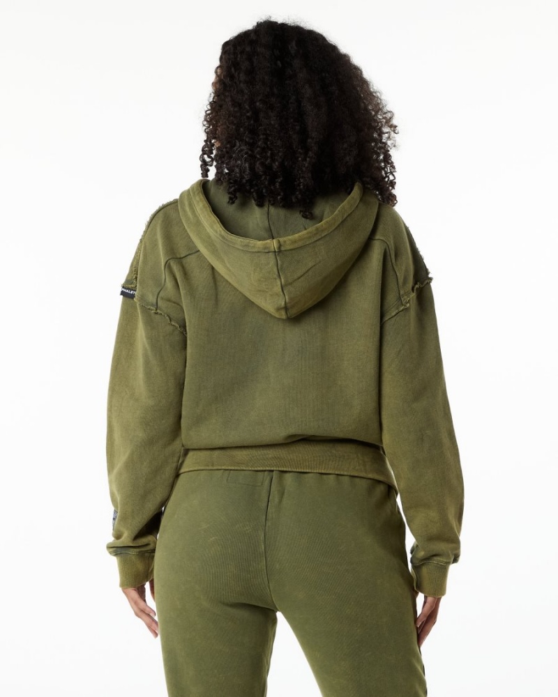 Sweat a Capuche Alphalete Very Terry Hoodie Vert Femme | NUI-71971629