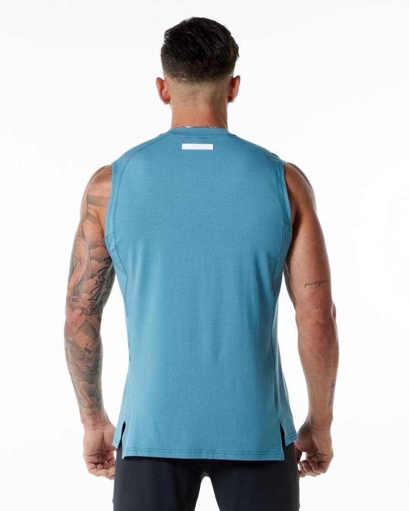 Debardeur Alphalete Evo Tank Bleu Homme | PIN-38211945