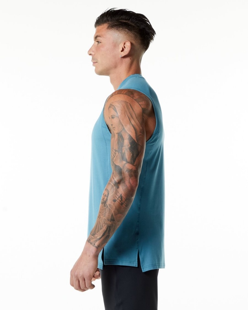 Debardeur Alphalete Evo Tank Bleu Homme | PIN-38211945