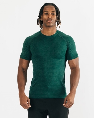 Chemises Alphalete Hero Tee Darkest Pine Homme | FZL-53054145