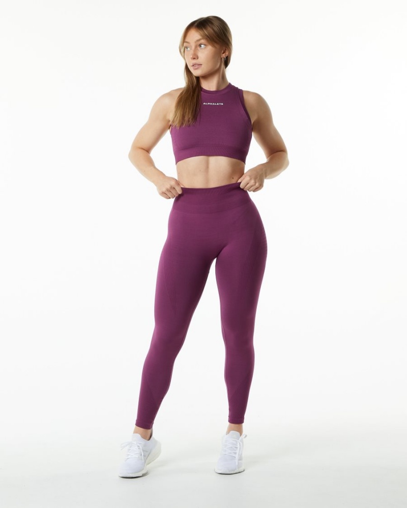 Leggings Alphalete Ozone Legging Grape Femme | IWI-75629579