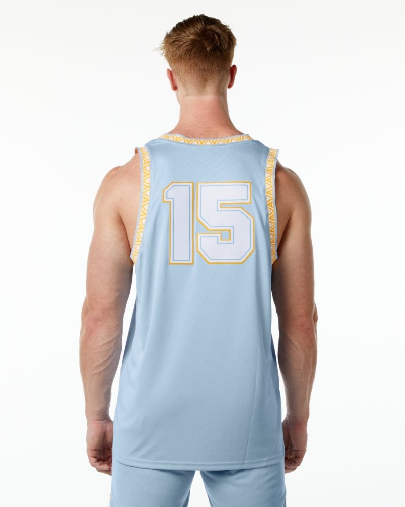 Stringers Alphalete Varsity Basketball Jersey Bleu Clair Homme | XLD-94308714