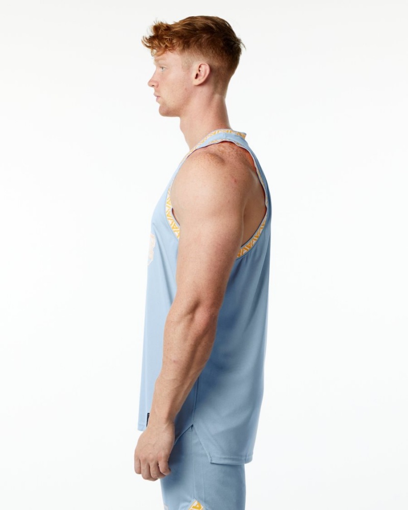 Stringers Alphalete Varsity Basketball Jersey Bleu Clair Homme | XLD-94308714