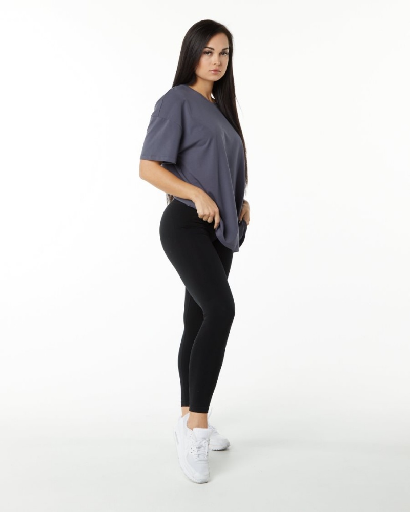 Chemises Alphalete Signature Oversized Tee Violette Femme | HIK-15437073