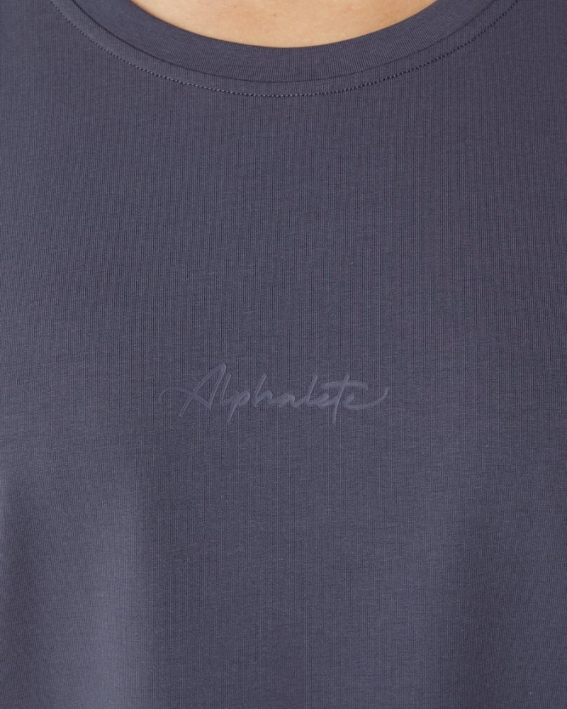 Chemises Alphalete Signature Oversized Tee Violette Femme | HIK-15437073