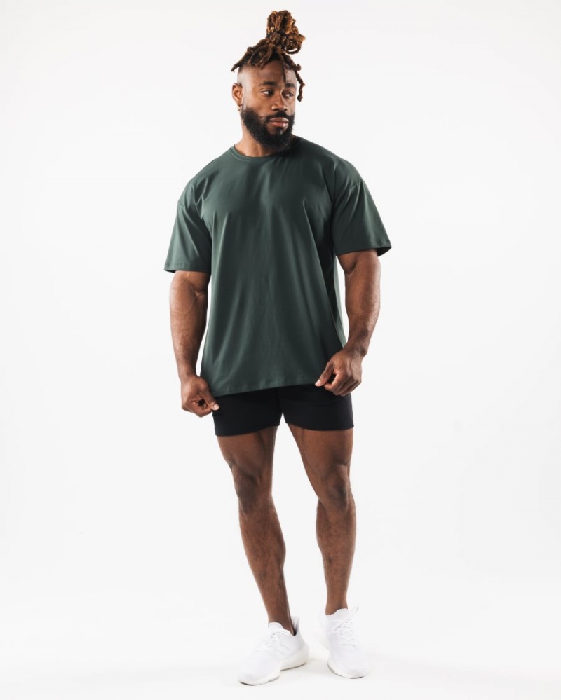 Chemises Alphalete Collegiate Tee Evergreen Homme | RFV-81355764