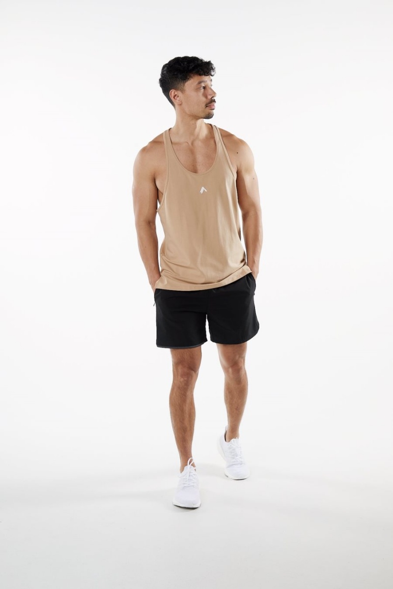 Stringers Alphalete Emblem Stringer Taupe Homme | XHH-07277584