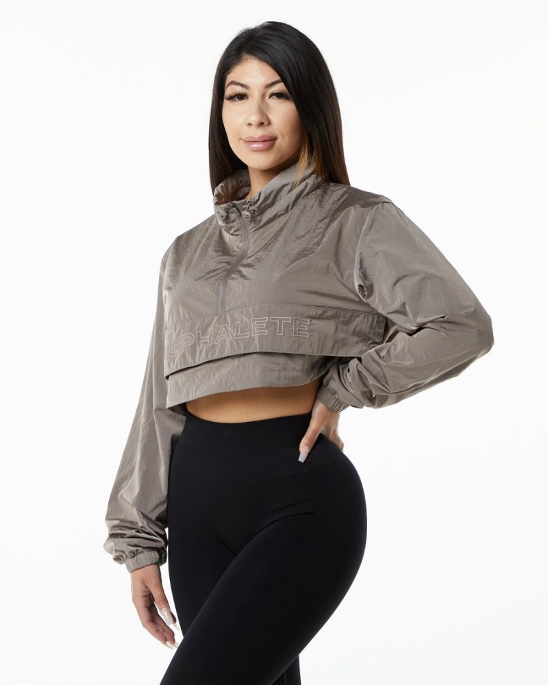 Vestes Alphalete Endure Crop Jacket Marron Femme | KPK-61357210