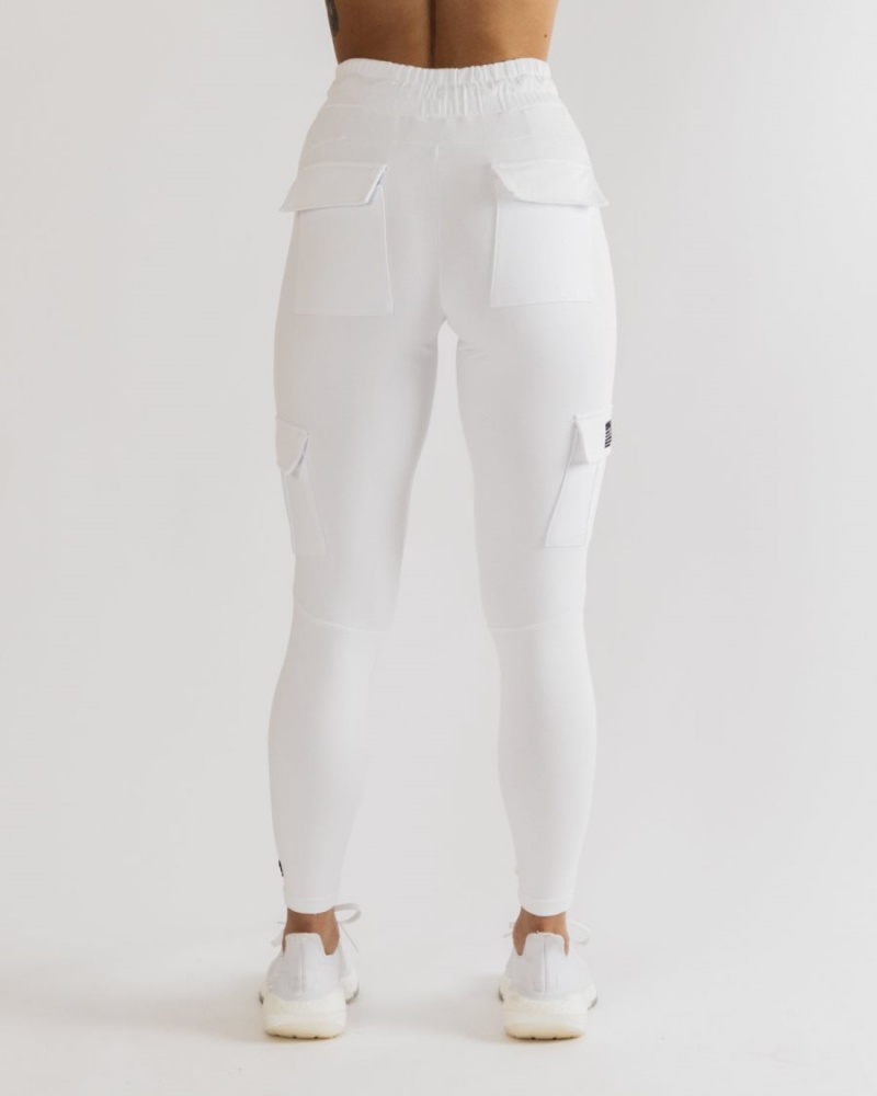 Pantalon Jogging Alphalete Identity Cargo Blanche Femme | RNC-64704556