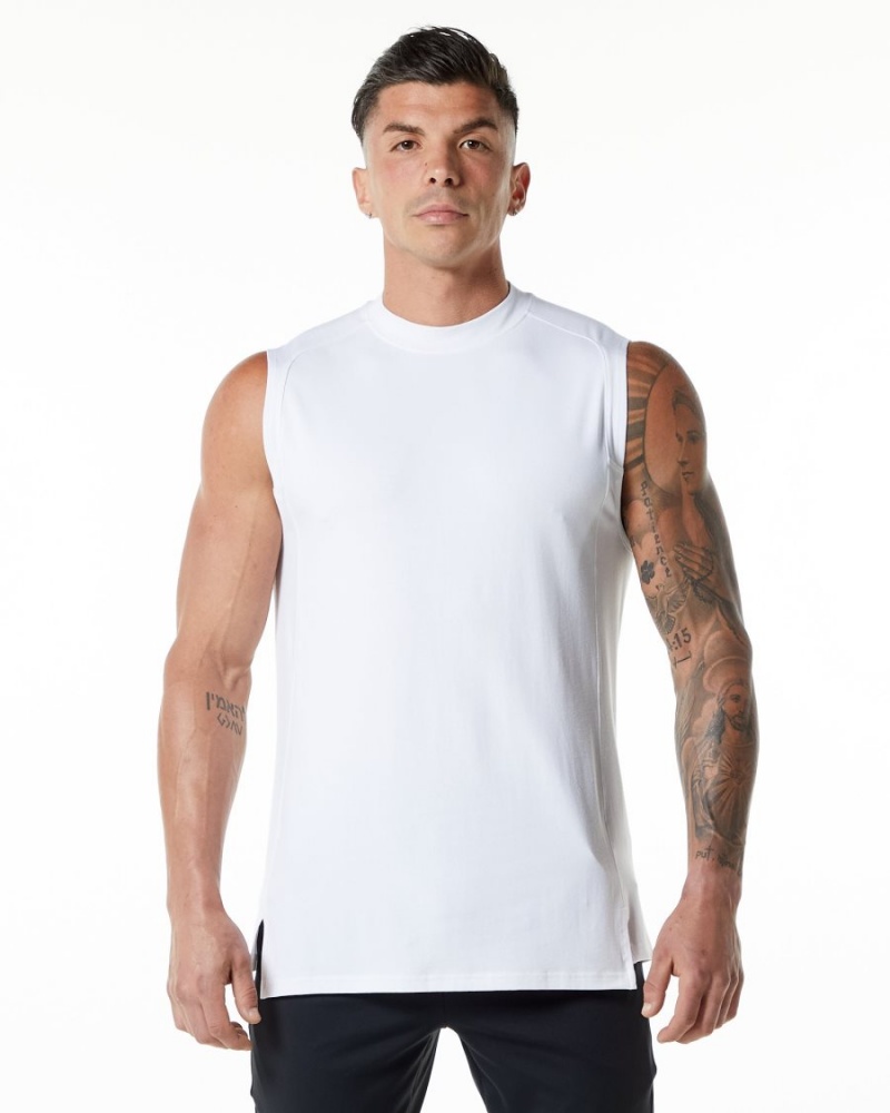 Debardeur Alphalete Evo Tank Blanche Homme | AUE-25889489