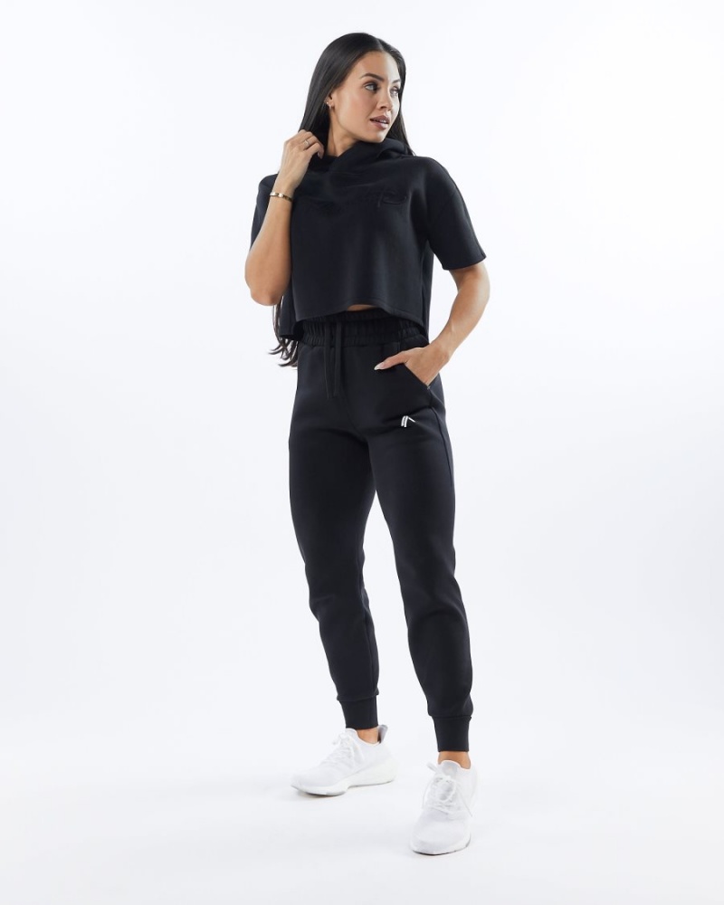 Pantalon Jogging Alphalete ELMTS Cuffed Jogger Noir Femme | ACE-33371141