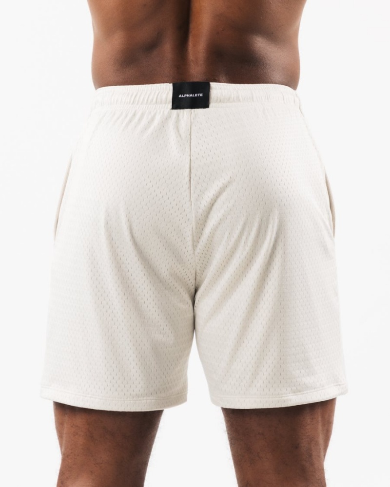 Short Alphalete Wolf Head Mesh Corta 6" Sea Shell Homme | HQN-71896503