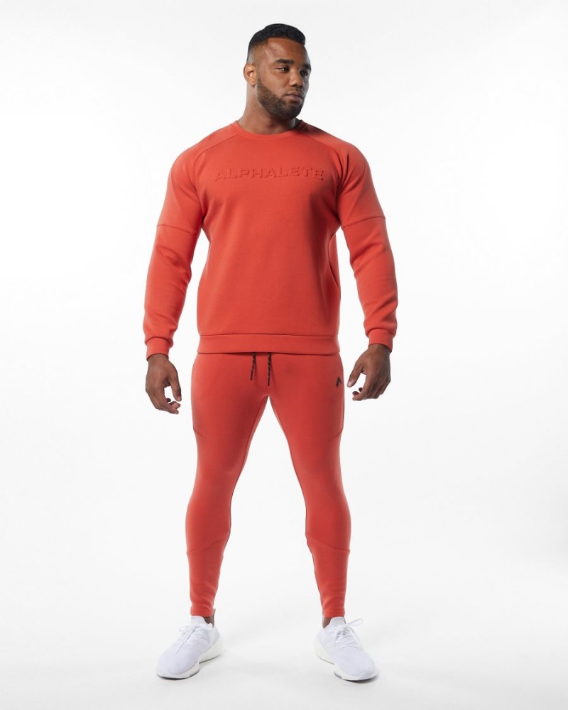 Pantalon Jogging Alphalete ELMTS Zip Jogger Orange Homme | GKX-83904998