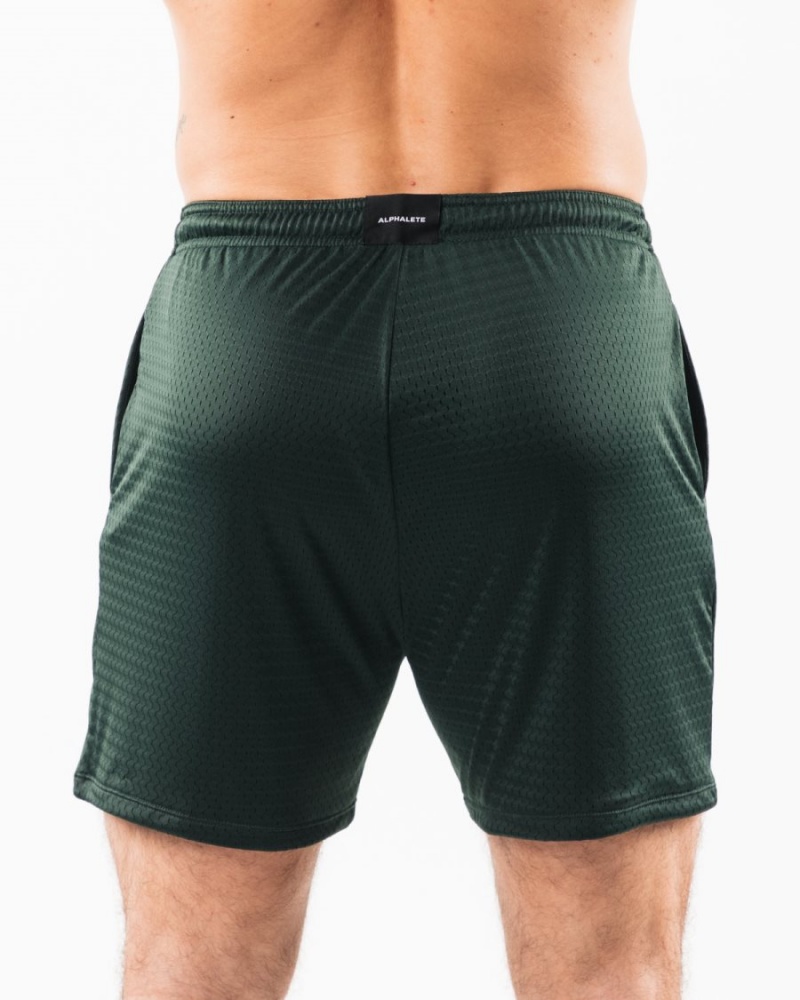 Short Alphalete LDB More Mesh Corta 6" Evergreen Homme | LET-96490682