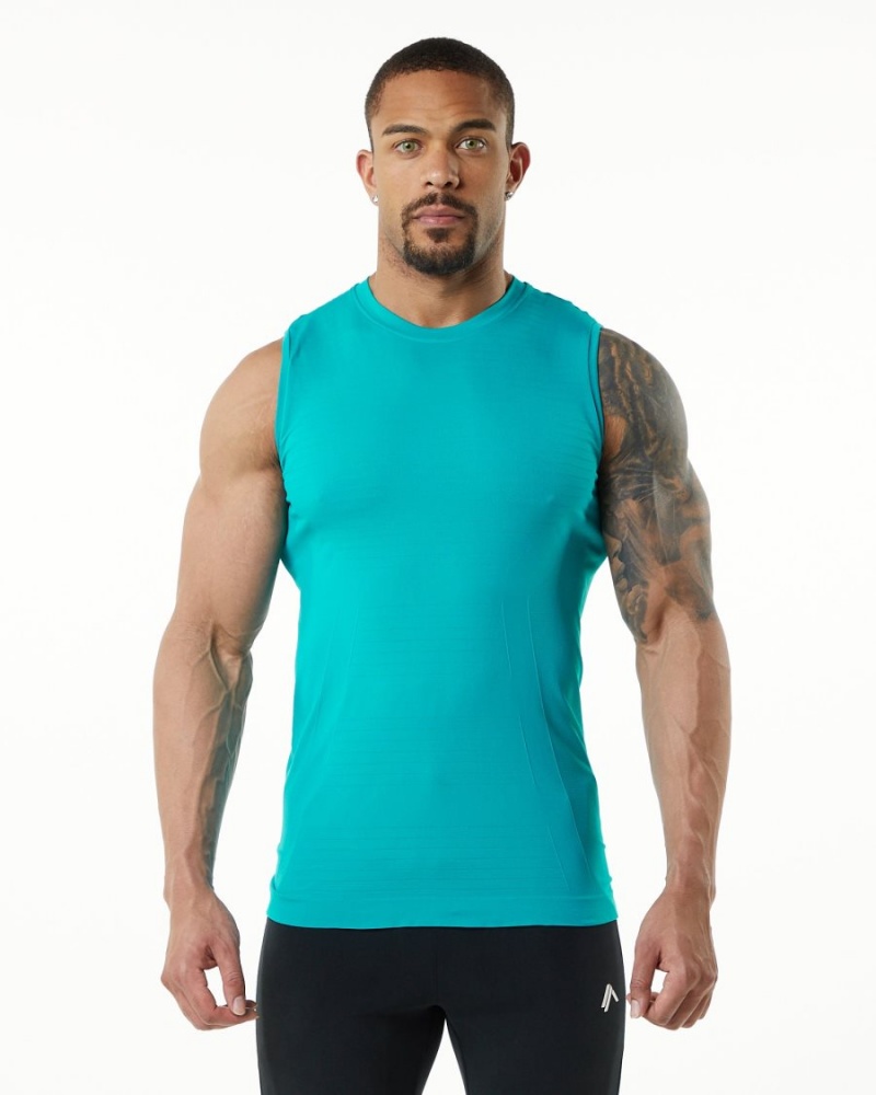 Debardeur Alphalete Hero Tank Ocean Homme | JMZ-92580726