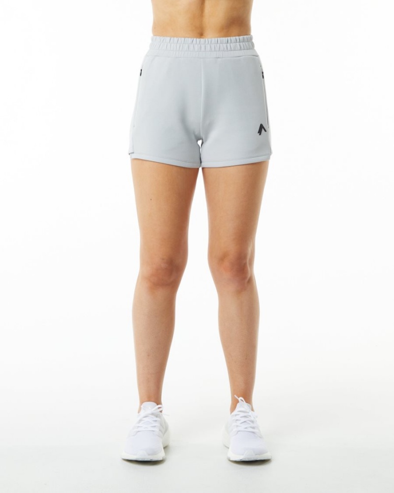 Short Alphalete ELMTS Athlétiques Corta 3.5" Grise Femme | IVZ-00681954