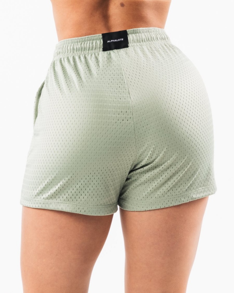 Short Alphalete Signature Mesh Corta 4" Sage Femme | BCK-87023794