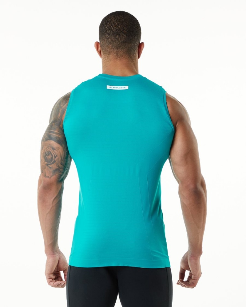 Debardeur Alphalete Hero Tank Ocean Homme | JMZ-92580726