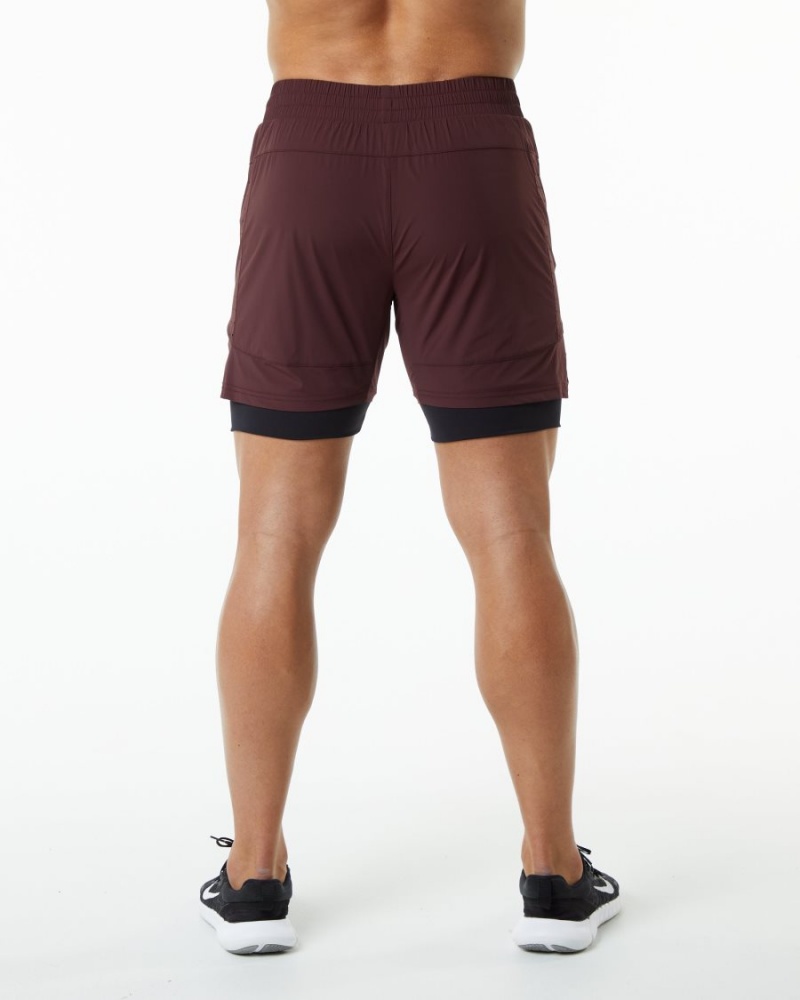 Short Alphalete Infinity Speed Corta 5.5" Bordeaux Homme | IGK-04630730