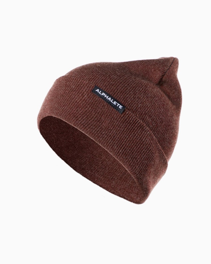 Accessoires Alphalete Essential Foldover Beanie Wine Femme | PFP-48629792