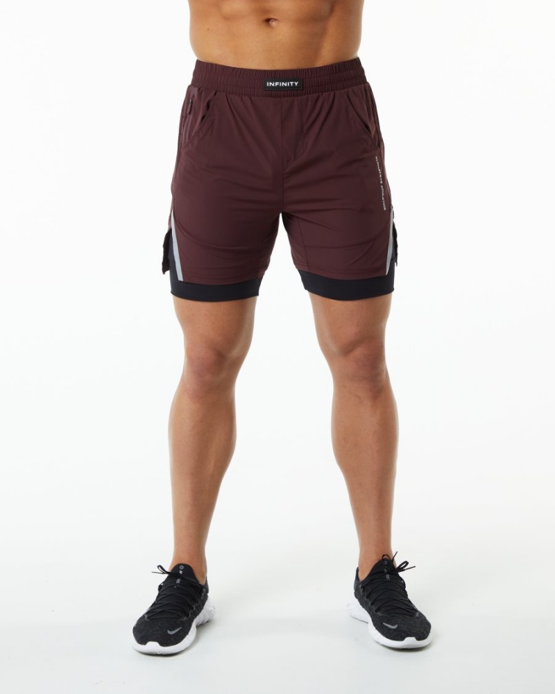 Short Alphalete Infinity Speed Corta 5.5" Bordeaux Homme | IGK-04630730