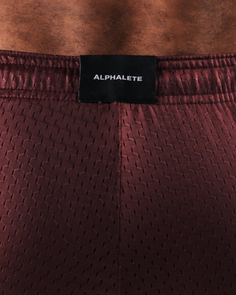 Short Alphalete LDB More Mesh Corta 6” Bordeaux Homme | YMG-16842867