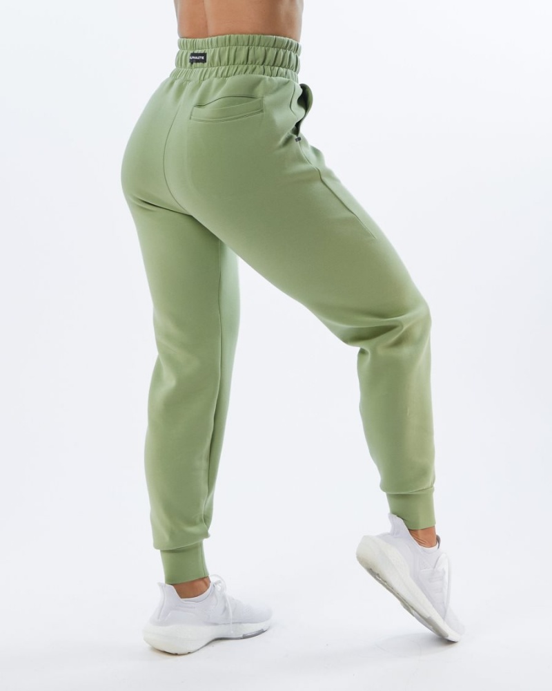 Pantalon Jogging Alphalete ELMTS Cuffed Jogger Vert Clair Femme | NPF-85546816