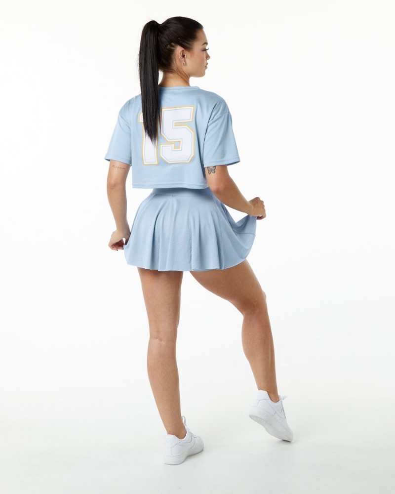 Jupes Alphalete Varsity Skirt Bleu Clair Femme | EJV-49280325