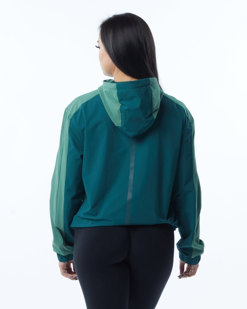 Vestes Alphalete Infinity Tech Jacket Vert Femme | CRZ-93656528