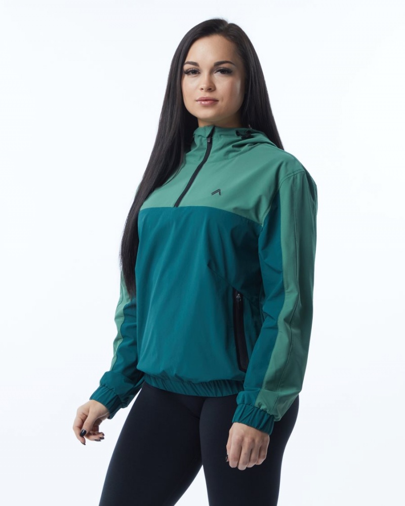 Vestes Alphalete Infinity Tech Jacket Vert Femme | CRZ-93656528