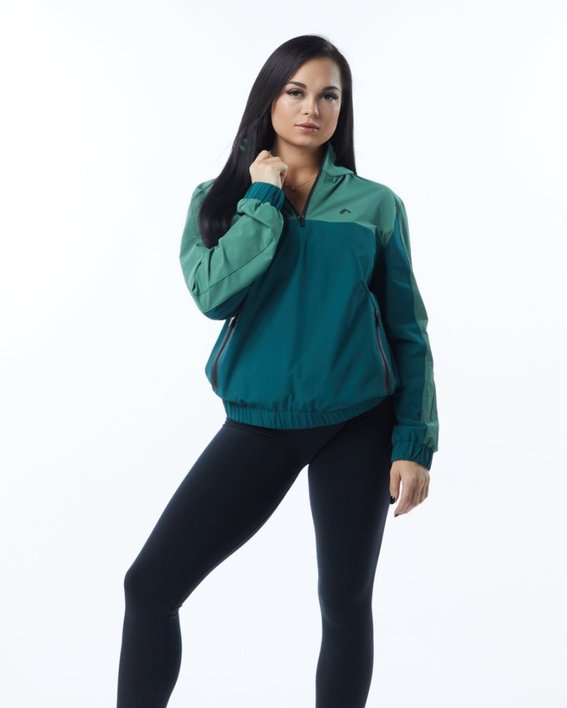 Vestes Alphalete Infinity Tech Jacket Vert Femme | CRZ-93656528