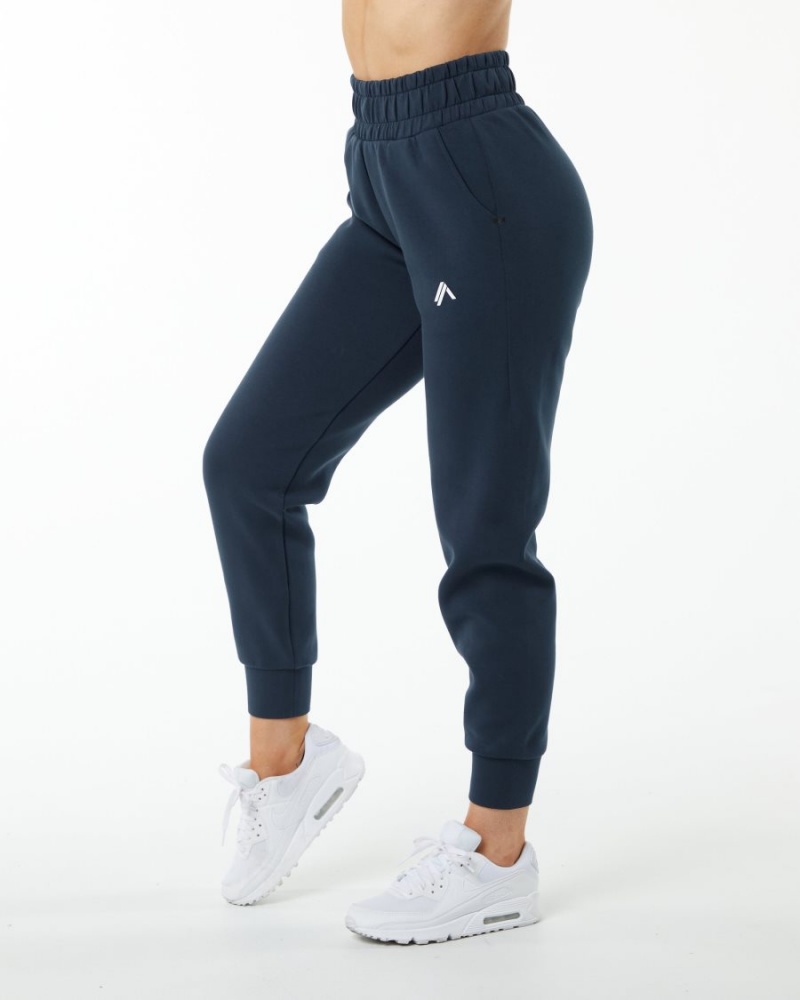 Pantalon Jogging Alphalete ELMTS Cuffed Jogger Bleu Marine Femme | AQT-53383287