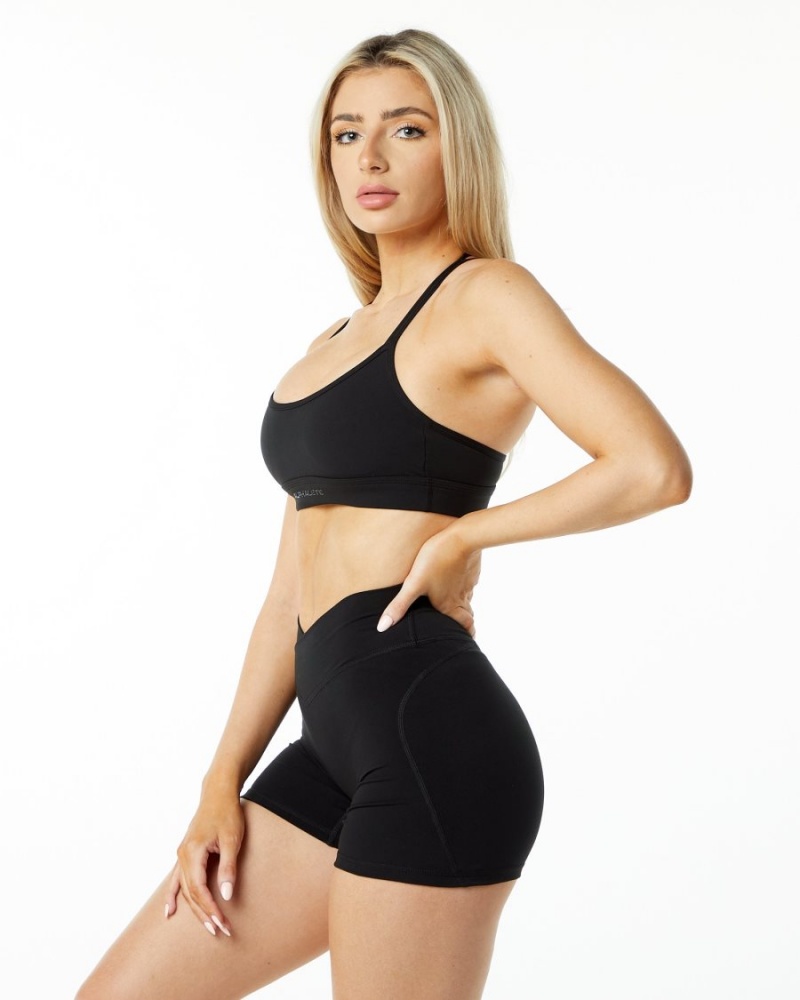 Soutien Gorge Sport Alphalete Surface Tri Bra Noir Femme | VQY-02367318