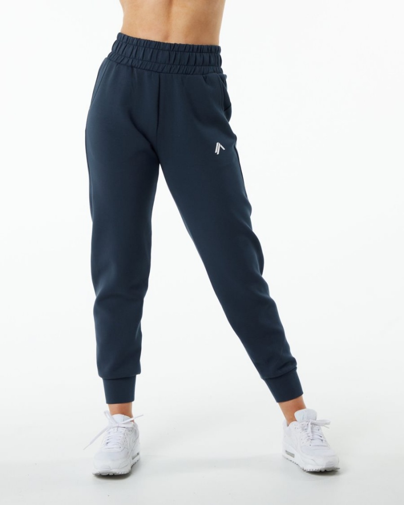 Pantalon Jogging Alphalete ELMTS Cuffed Jogger Bleu Marine Femme | AQT-53383287