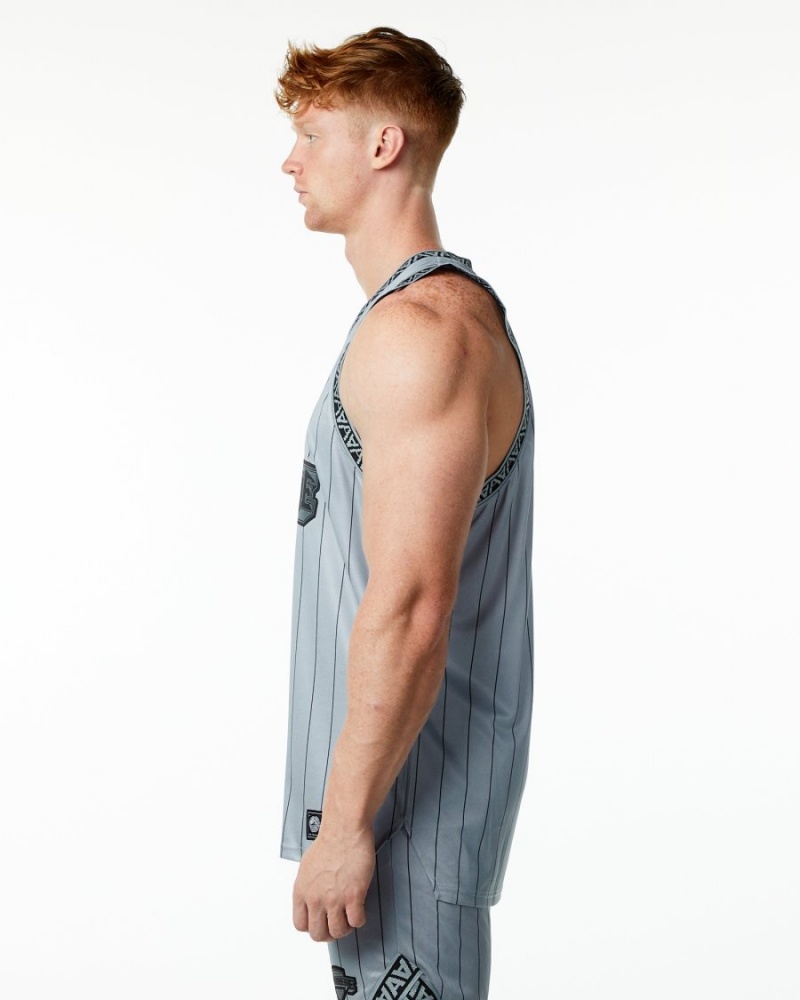 Stringers Alphalete Varsity Basketball Jersey Grise Homme | OBM-75821472