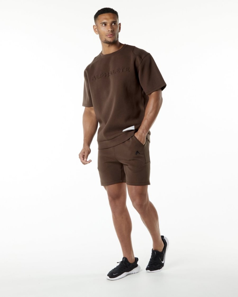 Short Alphalete ELMTS Athlétiques Corta 6" Marron Homme | RXW-62141661