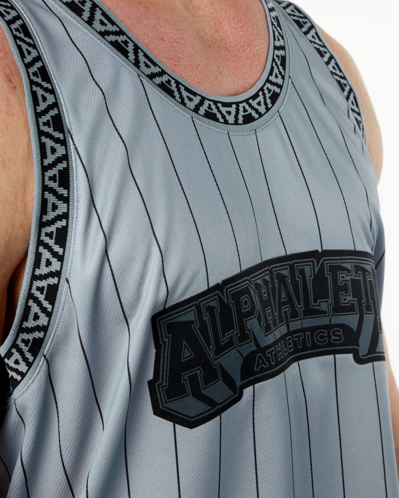 Stringers Alphalete Varsity Basketball Jersey Grise Homme | OBM-75821472