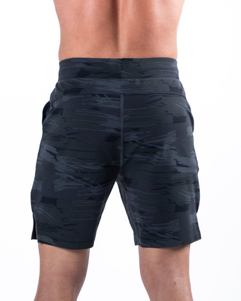 Short Alphalete Trace Corta 8" Noir Camouflage Homme | BDW-09329669