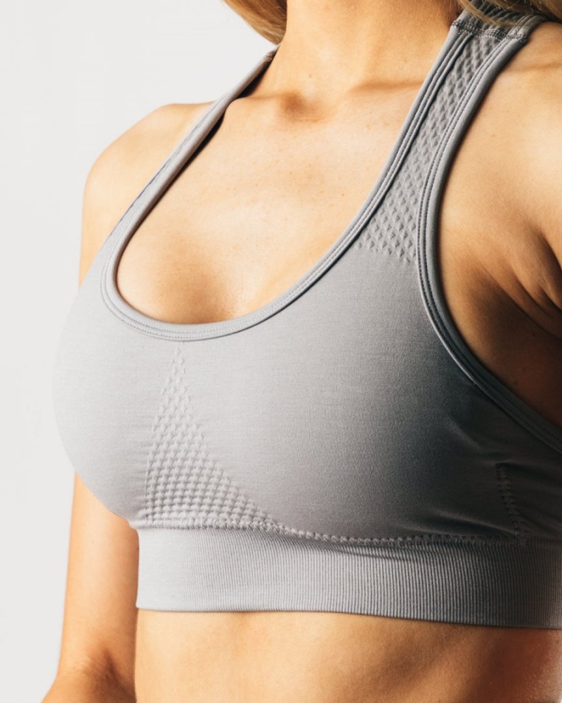 Soutien Gorge Sport Alphalete Impact Bra Grise Femme | YDH-51320476