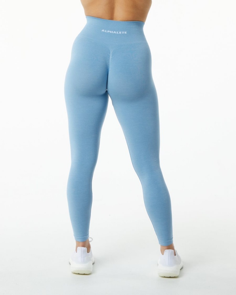 Leggings Alphalete Amplify Legging Washed Denim Femme | TZV-71336319