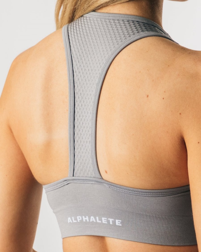 Soutien Gorge Sport Alphalete Impact Bra Grise Femme | YDH-51320476