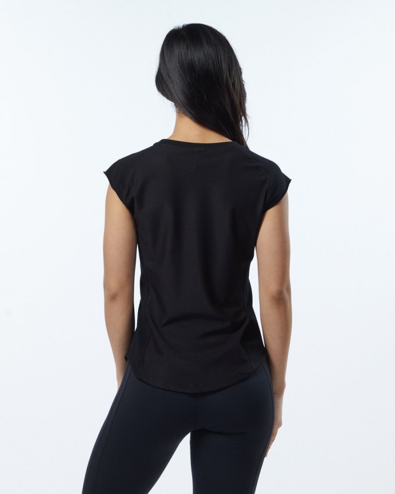 Chemises Alphalete Velocity Tee Blackout Femme | MER-76583115