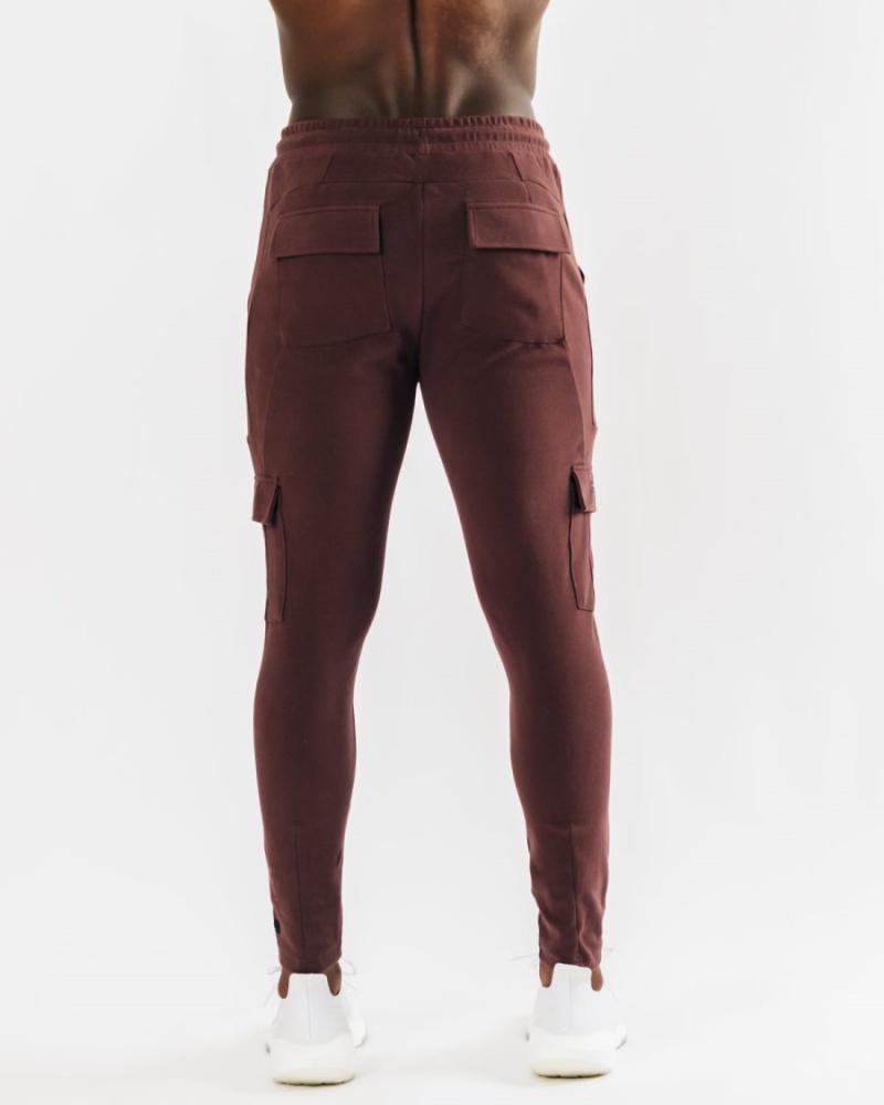 Pantalon Jogging Alphalete Identity Cargo Mahogany Homme | MBQ-16500535