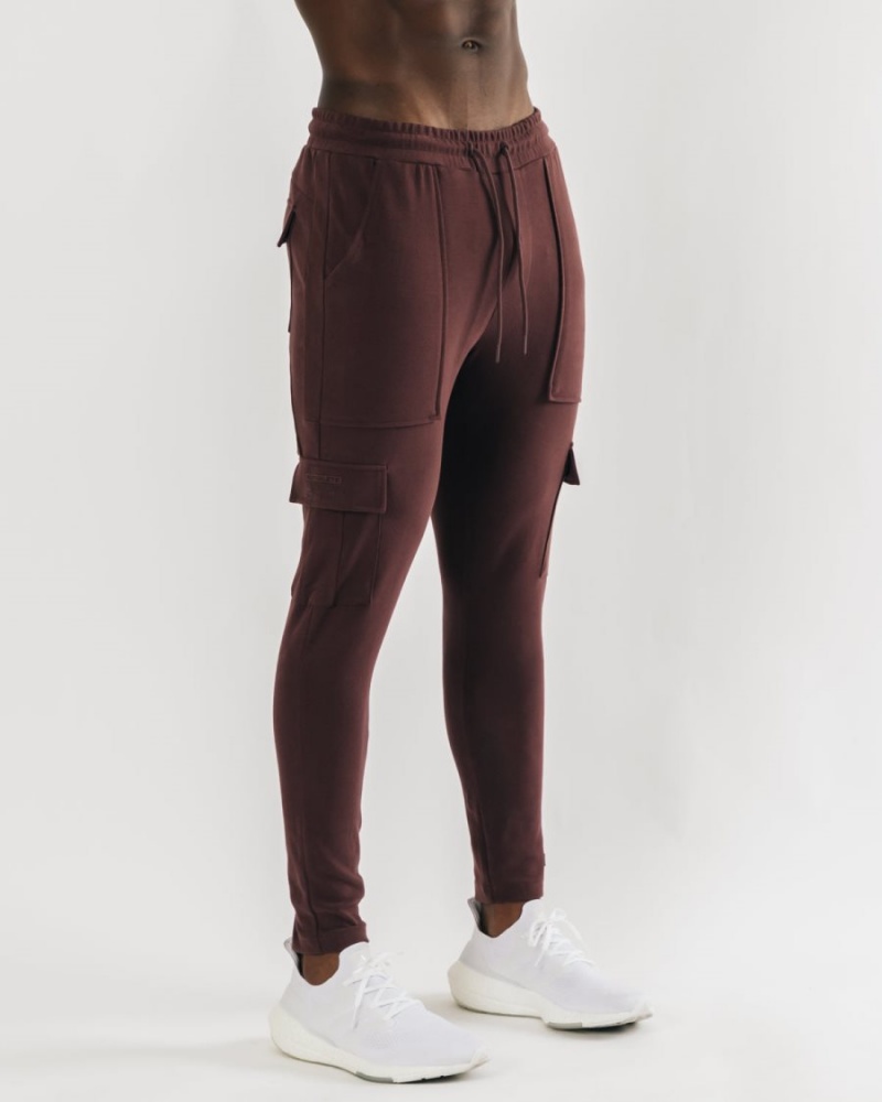 Pantalon Jogging Alphalete Identity Cargo Mahogany Homme | MBQ-16500535