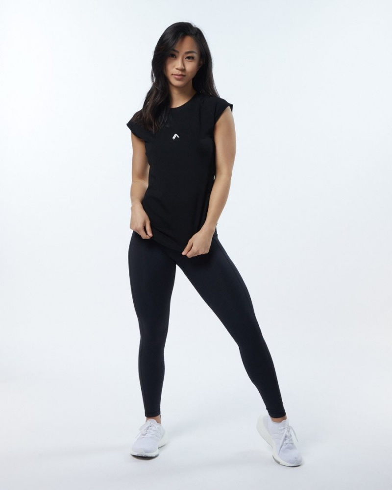 Chemises Alphalete Velocity Tee Blackout Femme | MER-76583115